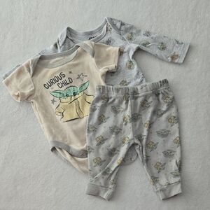 Star Wars Baby Outfit in Gray and Cream